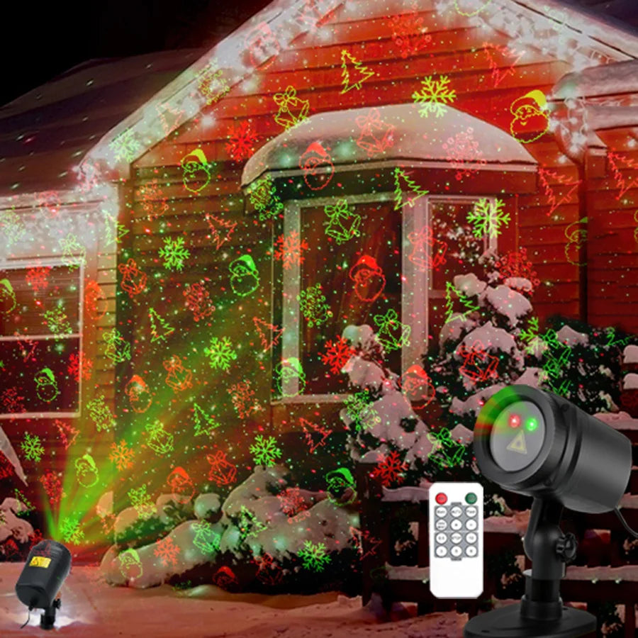 Christmas indoors and outdoors projector-12 Patterns Christmas Laser Projector