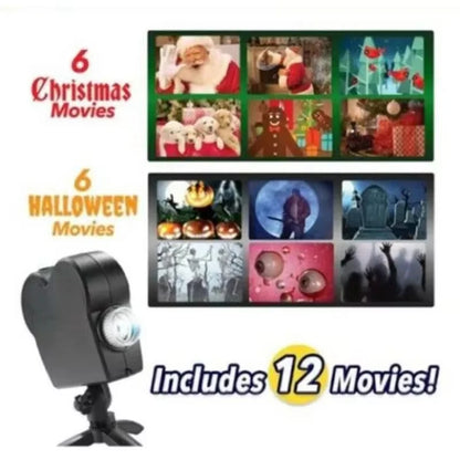 Spooky Nights LED Projector: 12 Movie Halloween & Christmas Home Theater