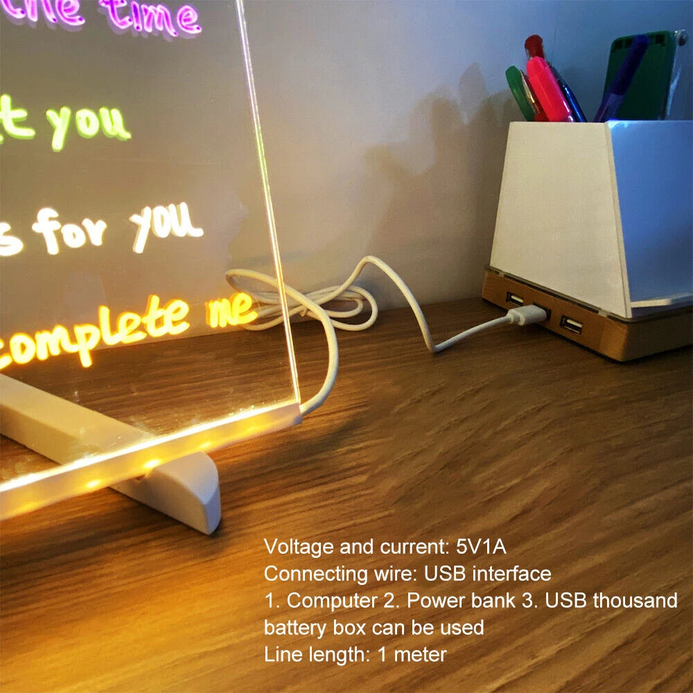 Children‘s Drawing Board Bedroom Night Light Birthday Kids Gift