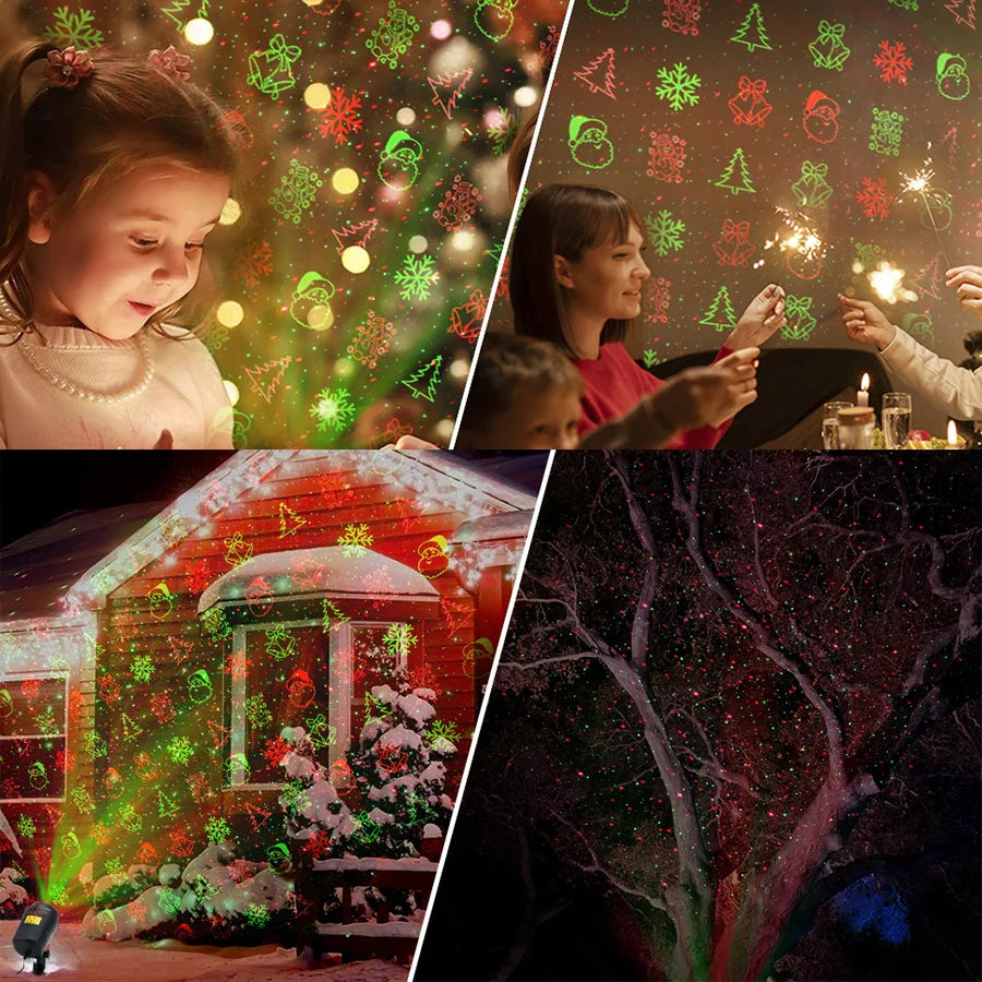 Christmas indoors and outdoors projector-12 Patterns Christmas Laser Projector